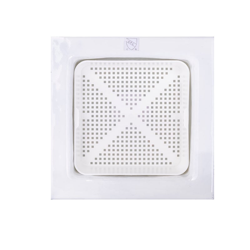 STEADYKLEEN - 8.5-inch Floor Sink Drain Cover Alternative, Square Drain Basket for Restaurants, Use Below 3 Compartment Sink. Sink Strainer with 0.19-inch Holes, Versatile Plastic Drain Screen Basket - Image 2